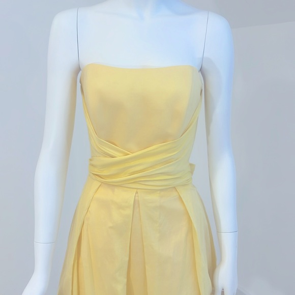 Sample NWT Dessy 2857 size 10 Sunflower yellow 100% Cotton dress Pristine - Picture 3 of 8